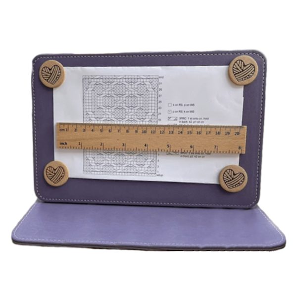 Vikbar karthållare för stickning. Slitstark kartställningsställ för hem/resande Purple
