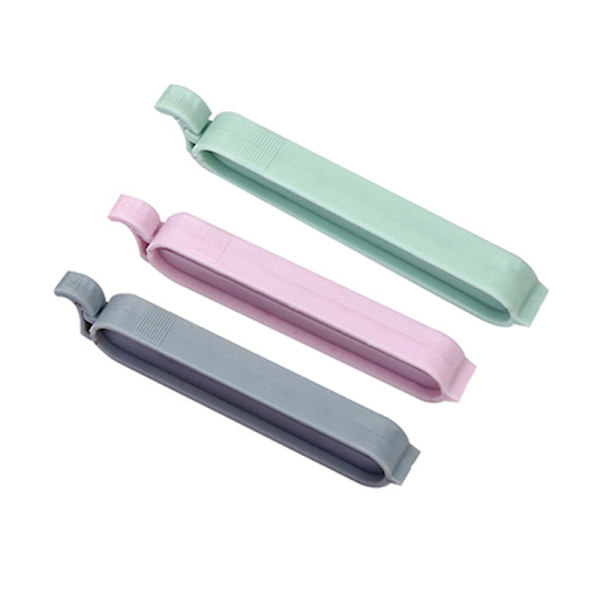 12 st/ set Snack Bag Sealer Färsk mat Förvaringspåse Clips Köksverktyg Tillbehör Mini tätningsklämma med 3 storlekar 3 färg