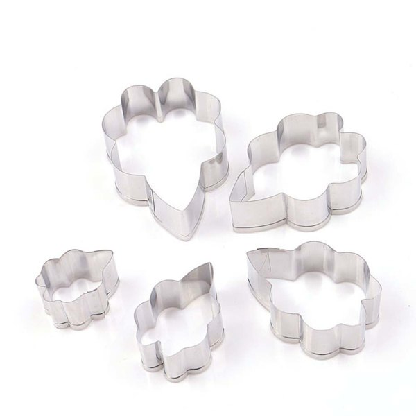Rostfritt stål gör-det-själv- form Återanvändbara kronblad Kex Cutter Kaka Fondant Blomma Skärform Moulds