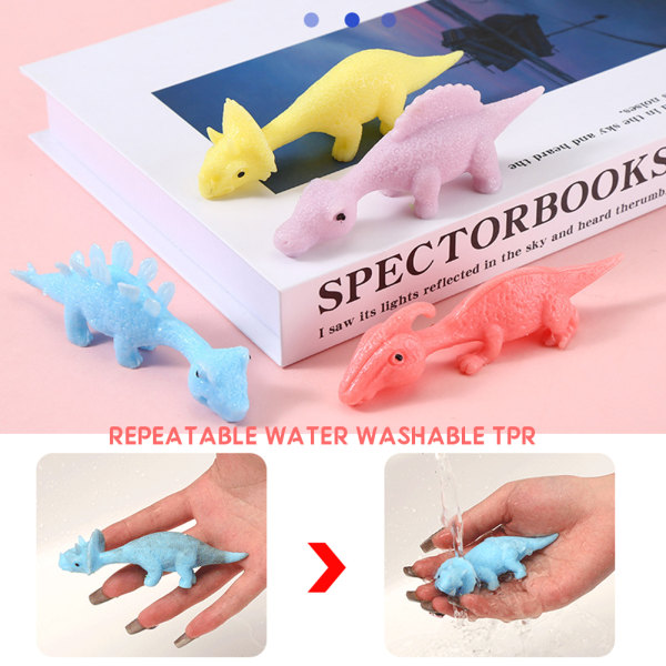 Små Slingshoting Dinosaur Finger Leksaker Anti Pressure Avkopplande Baubles Leksak För Barn Pojke Flicka 10pcs