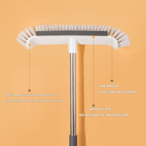 Böjd golvborste med långa skaft Multipurpose skurborste för golvspalter 1