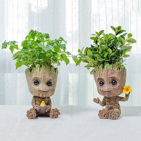 Guardians Of The Galaxy Groot Flower Pot Desktop Hemmakontor Dekoration Födelsedagspresent Birds Nest
