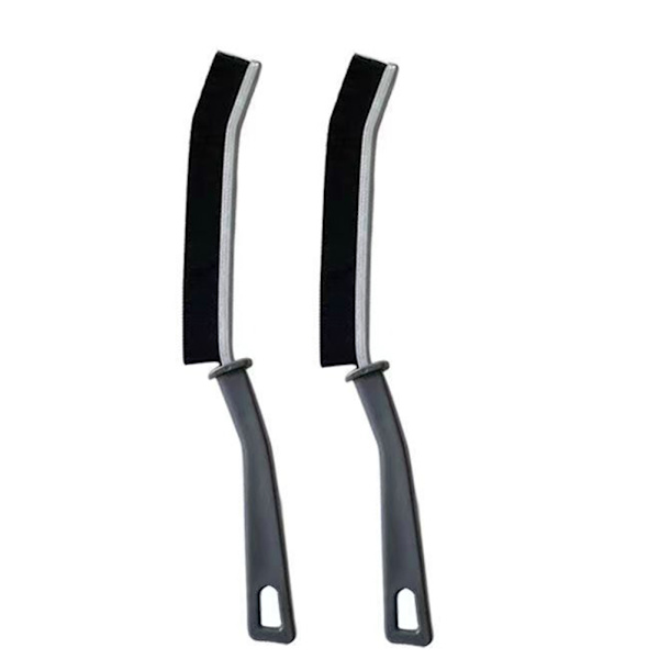 Kakel Spricka Rengöringsborste Fönster Toalett Döda hörn Dammborste För Badrum Black Bristle 2pcs