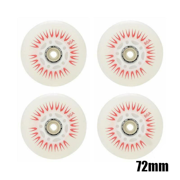 4st Flash Inline Skate Wheels 90A LED Lighting Skating Wheels 80 76 72 68 Multicolour 72mm