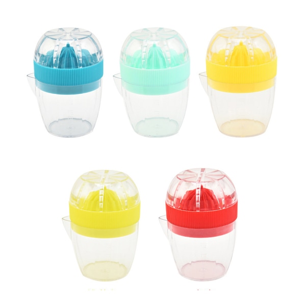 PP Plast Apelsin Juicer Citronpress Pressfrukt Juicing Cup Mini Manuell Juicer Light Yellow Color Box