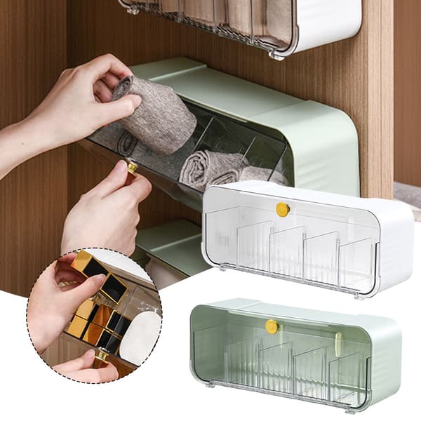 Punch-free Hänger Underkläder Box Ej borrande Platssparande BH- case För sovrum White