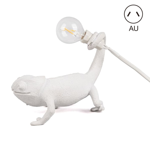 Chameleon Lamp Sovrum Resin Chameleon Skrivbordslampa Sänglampa Ljus Vägglampa AU Plug