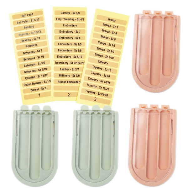 4 st Case med 3 rutnät Liten lätt nålorganisator för handarbete Green 4pcs