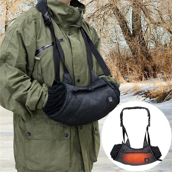 Isfiske Höst Vinter Utomhus Camping Värme Handvärmare Väska Tre-hastighetsjustering Vinter Smart Värmehandskar Black