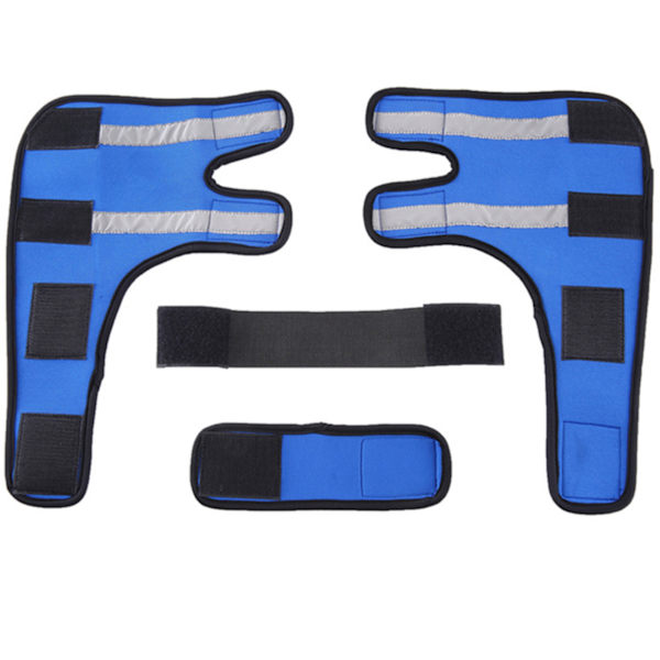 Hundbenets främre ben kompressionsbandage ger extra stöd för hasleden justerbar hund husdjursvård Blue Second Generation M