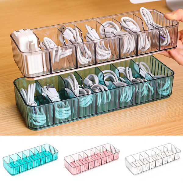 Cable Management Box Multi-Grid datakablar Case Dammtät Transparent