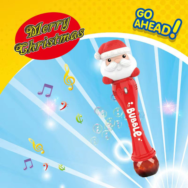 Christmas Santa Bubble Wands Leksaker för barn Bärbar stor kapacitet bubbelblåsare för pojke flicka barn Bx146
