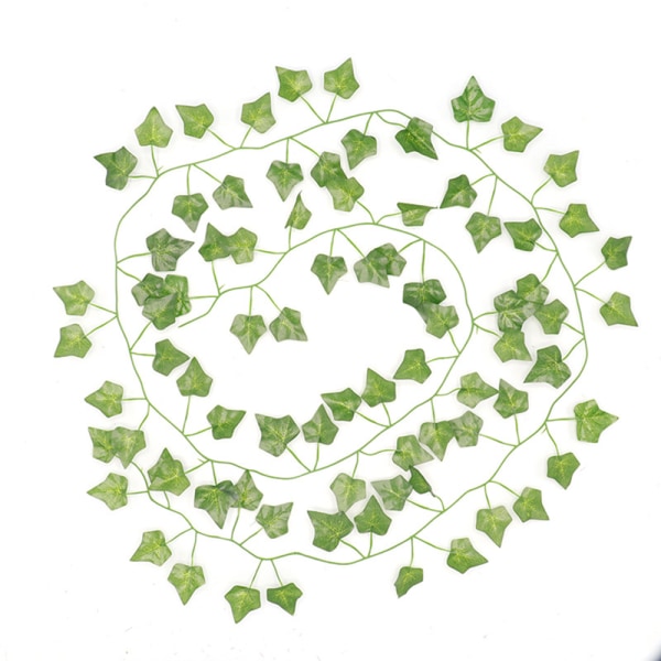 Paket med 2 växter Ivy Vine 80 blad konstgjord murgröna för kontorsheminredning Hitom Leaf