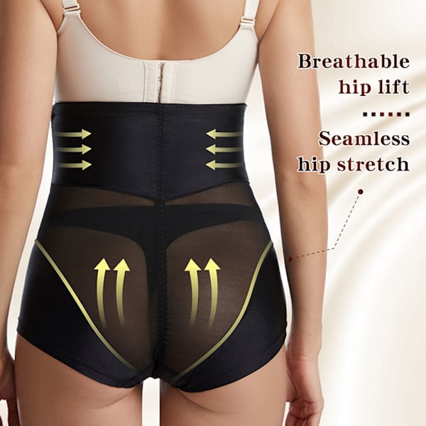Kvinnor Shapewear High Waist Postpartum Slips Magekontroll Kompressionstrosor Black M