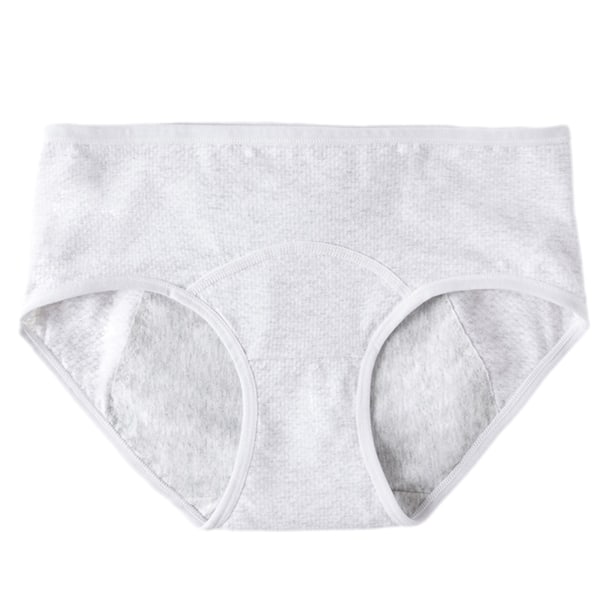 Damernas läckagesäkra kalsonger i bomull för period Bekväma ventilerande trosor Kvinnliga underkläder Light Gray XL