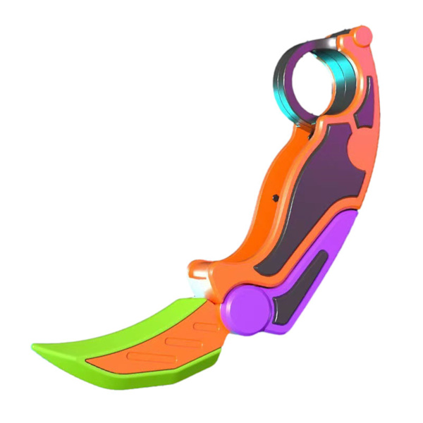 3D- printed Claw Cutter Leksak Personlig hopfällbar Claw Cutter Leksaker för huset Orange