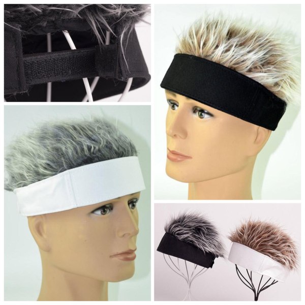 Rolig stickad peruk cap för män Mode andas mjuka hattar för män Manliga tonåringar Black Gray