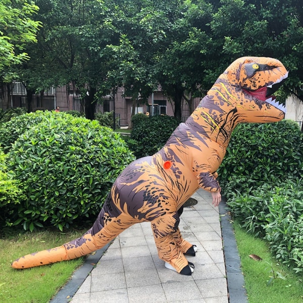 Halloween Dinosaurie Uppblåsbar Kostym Tyrannosaurus Dinosaurie Kostym Cartoon Walking Doll Fest Cosplay Kostym 1 150 190cm
