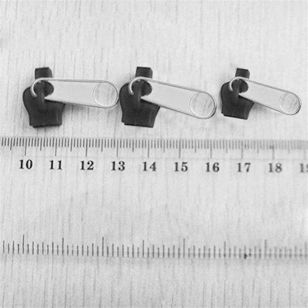 Set med 6 dragkedjor för att sy ersättning i 3 storlekar Black