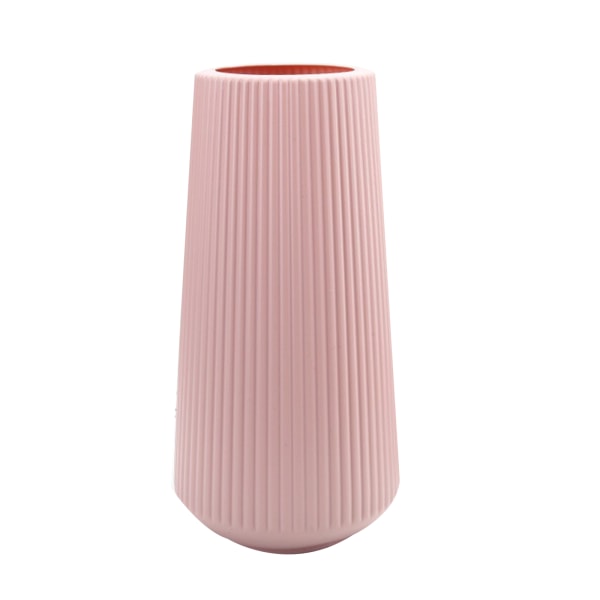 Okrossbara plastvaser Enkelt blomsterarrangemang Behållare Hemmakontor Desktop Modern inredning Nyskapande Dekorativ Pink