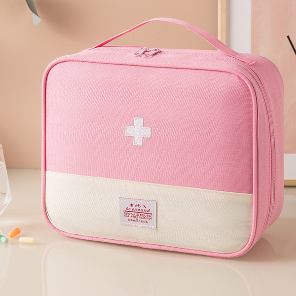 Mini Bärbar Medicinsk Väska Mini Tom Medicin Väska Multifunktionell Bärbar Väska För Utomhusbruk Red Small