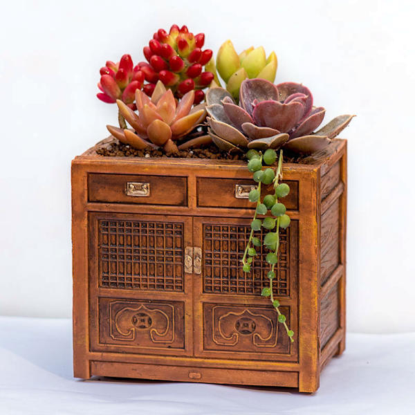 Krukor Planteringskärl Harts Retro Nyhet Kruka Desktop Balkong Växt Blomkruka för suckulent växt Behållare Heminredning Radio Flower Pot