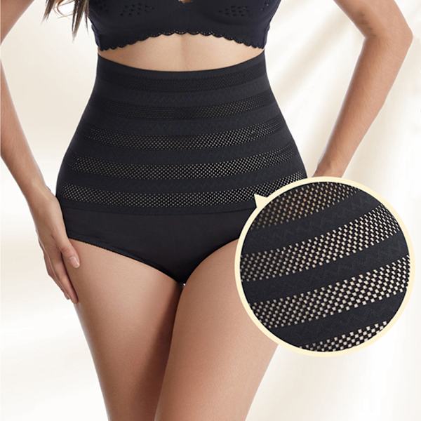 Dam Shapewear Hög Midja Trosor Sömlösa Magkontroll Kalsonger Underkläder 2pcs Skin Color  XL