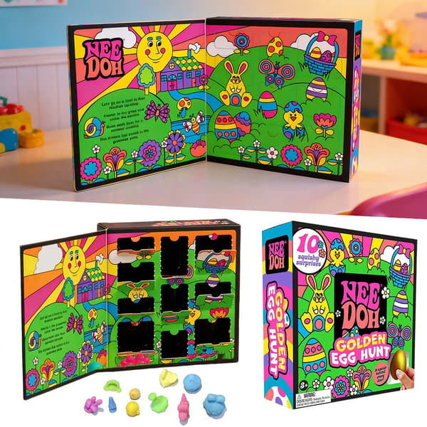 Gyllene äggjakt - Sensorisk klämleksak Squishy leksaksset Påskleksakspresent Set C