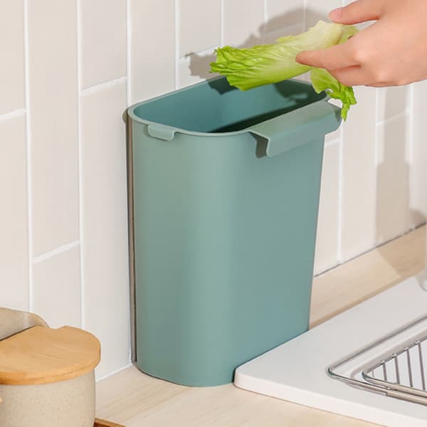 Bekväm papperskorg Väggmonterad Sparar utrymme 5L Stor kapacitet Kök Sovrum Vardagsrum Green