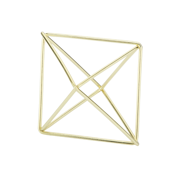 Enkelt Mini Iron Flower Stand Suckulent Blomsterhylla Blomkruka För Desktop Balkong Dekoration Gold With Ring