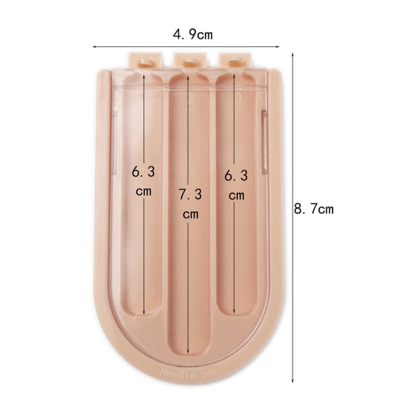 4 st Case med 3 rutnät Liten lätt nålorganisator för handarbete Green 4pcs