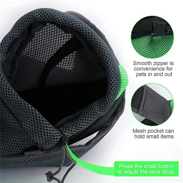 Pet Sling Bag Andas Mesh Justerbar Vadderad rem Outdoor Tote Axelväska för små husdjur Purple L