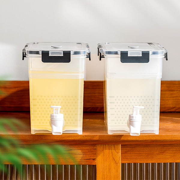 3,5L kall vattenkokare med kran stor kapacitet fruktjuicedispenser i kylskåp Orange