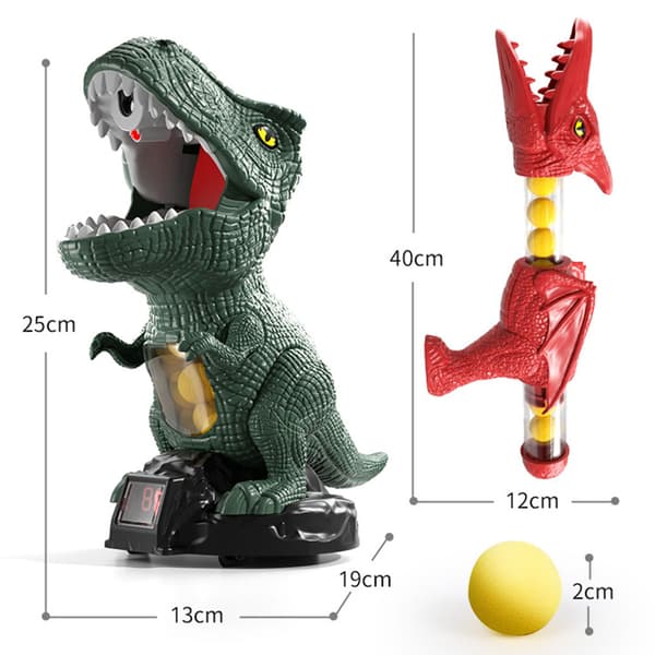 Dinosaurie Shooting Toy Set Target Practice Game Leksaker för hem inomhus Scoring Version Double Gun