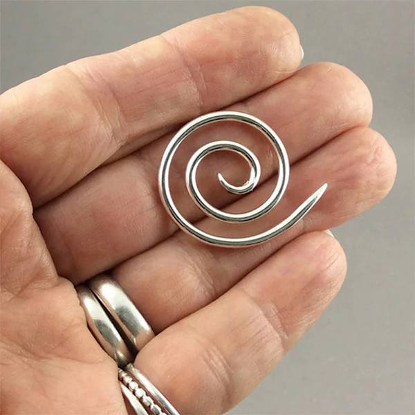 Rostfritt stål spiralkabel Praktisk stickad tröja nål hushåll Gold