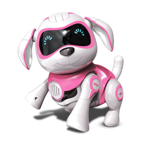 Smart elektrisk robot hundleksak Interaktiv valpleksak med musik för barn Pink