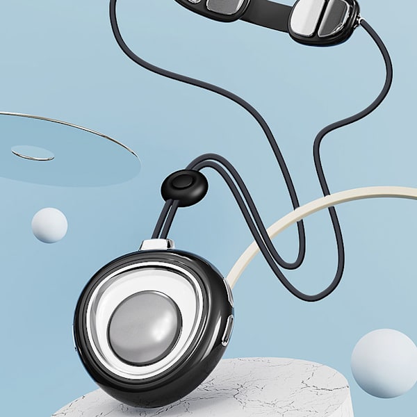 Dubbelfrekvens Pulser Nack Massager 45° Persistent Uppvärmning Vikbar Nack Device För Shopping Black Basic Model