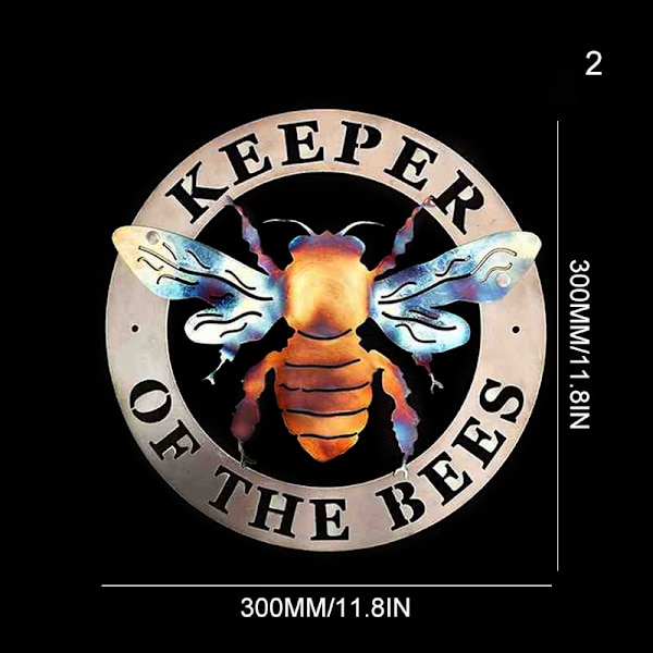 Keeper Of The Bees Metallkonstdekoration Kreativ Smidesjärn hängande prydnad för hemträdgård innergård 2