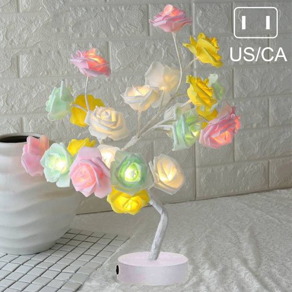 Bonsai Tree Light Tree LED Flower Rose Light Justerbara grenar för rumsdekoration och present Multicolour US