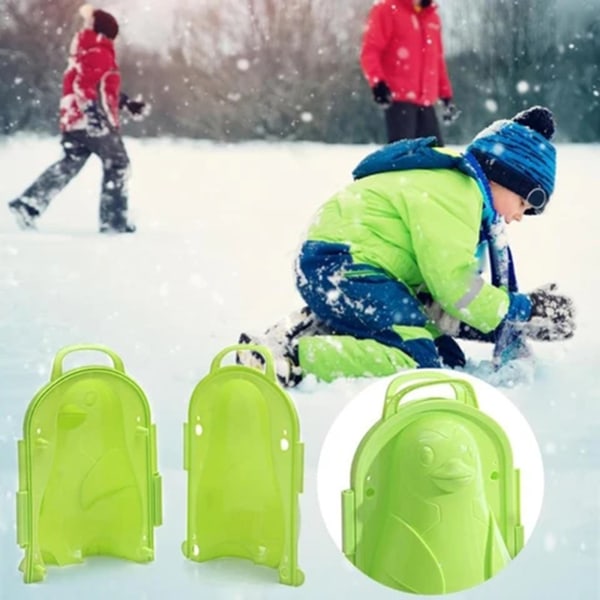 Vinter Snö Leksak Penguin Snö Form Barn Barn Vinter Utomhus Snö Sand Form Snöboll Maker Clip Multicolour