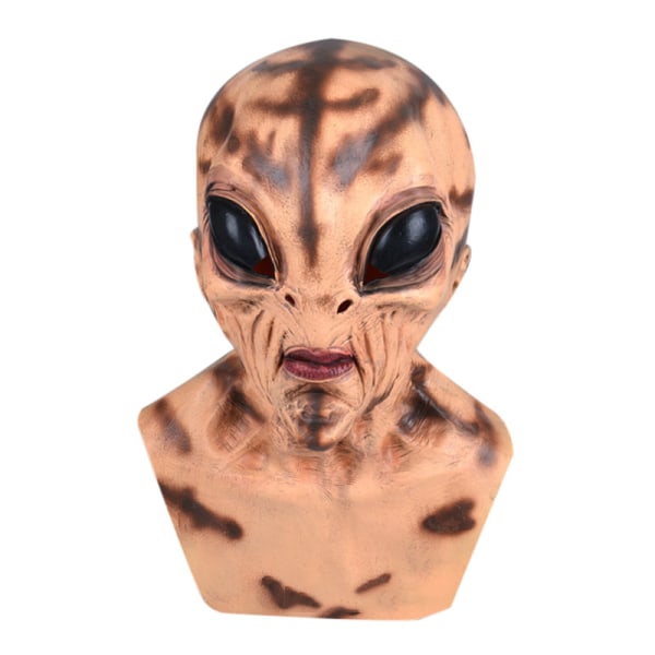 Aliens Latex Huvudbonader Halloween Maskerad Kostym Party Face Head Cover Skin Color