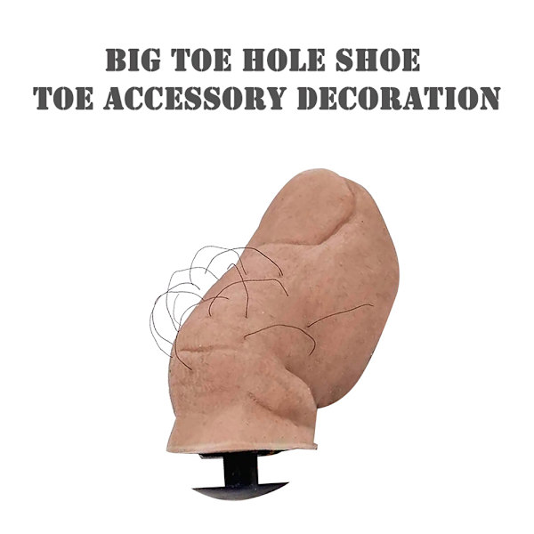 Big Toe Croc Charm med hår Återanvändbar lätt skodekor för ihåliga träskor with Fur 5 pcs