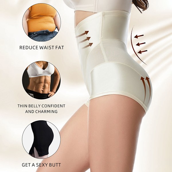 Kvinnor Shapewear High Waist Postpartum Slips Magekontroll Kompressionstrosor Black M