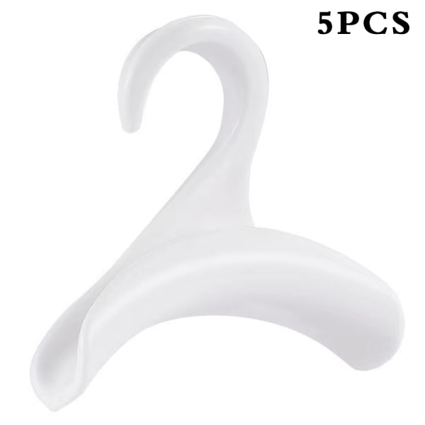 5/10 st plasthandväska Arch Krok Utrymmesbesparande väska förvaringsställ för hattar Axelväska White 5pcs