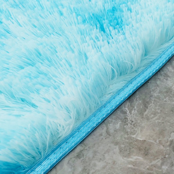 Soft Area Matta Fluffy Rug Tie-dye Gradient Shaggy Matta För sovrum Vardagsrum Heminredning Dark Grey 40*120CM