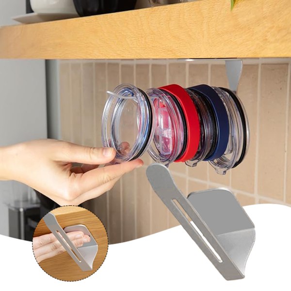 Väggmonterade torktumlare Lock Organizer Tool Heavy Duty Lock Håller fäste för köksskåp silvery