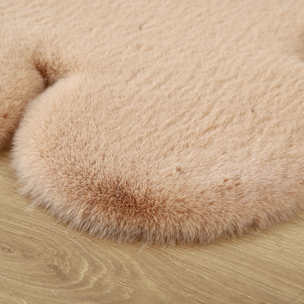 Soft Area Matta Fluffig Söt Matta Special Björnform Shaggy Matta För Sovrum Vardagsrum Heminredning Gray 75*105m