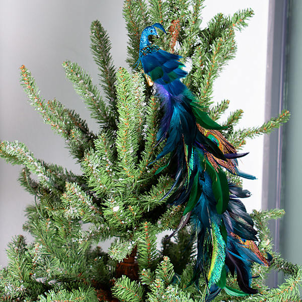 Christmas Simulation Peacock Pendant Long Tail Peacock Xmas Tree Hängande Dekor 2