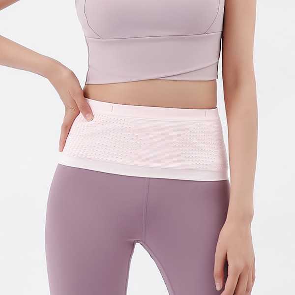 Dold midjeväska Bärbar svettabsorberande ficka för gym cykling löpning Pink L