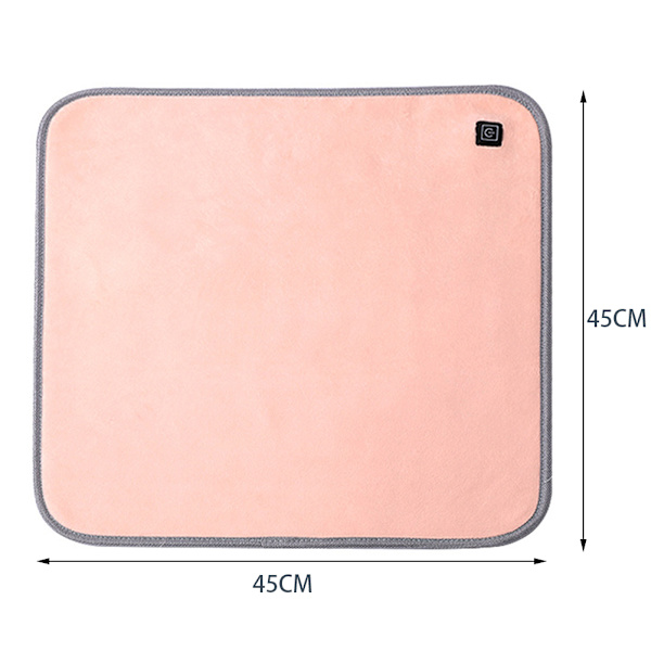 USB Elvärmefilt för husdjur Lätt vintervärmardyna för hundkattungar inomhus Pink 40x40cm